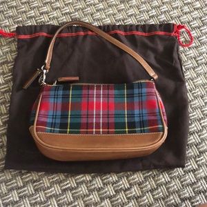 Large wristlet/small purse plaid coach bag